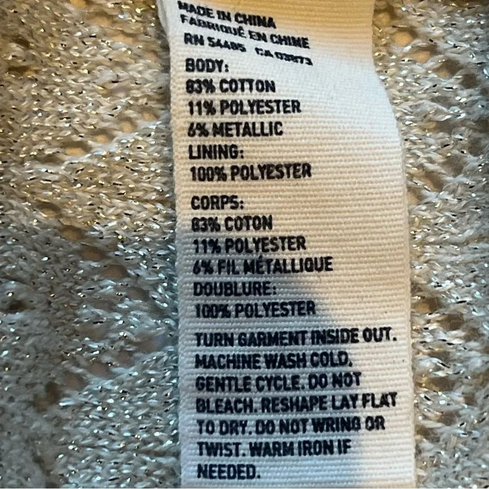 American Eagle Outfitters Women's Cream Sparkle Sweater Dress Size XXS - Picture 7 of 9